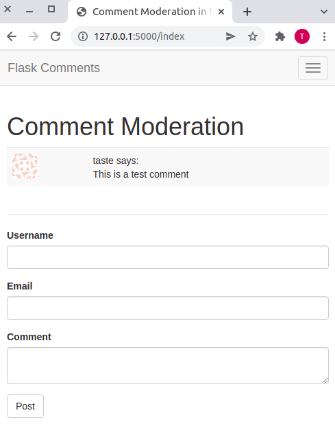 Display Approved Comments