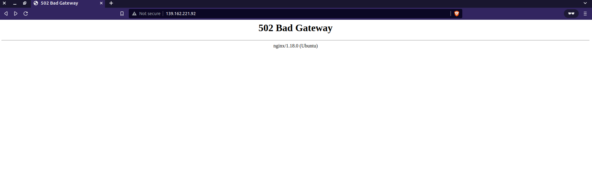 Nginx 502 Bad Gateway