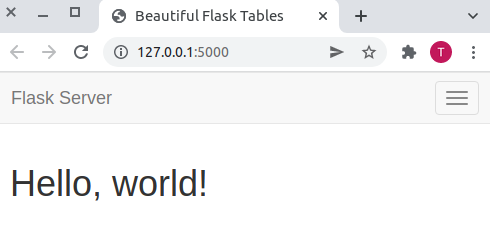 Flask Server Reload